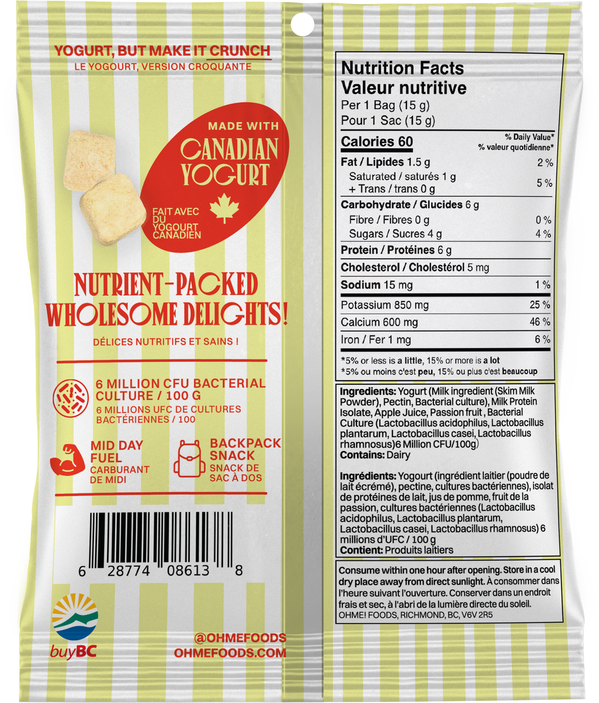 OHME! Passion Fruit Protein Crunch Snack Size 15g