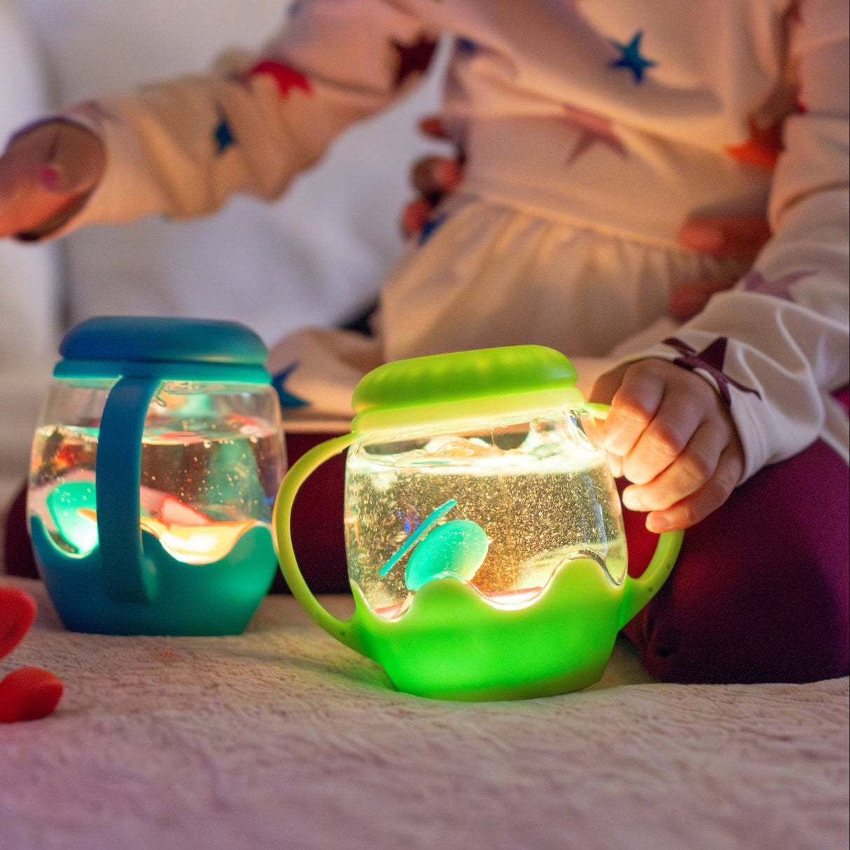 Glo Pals Mini Sensory Play Jar - Blue Lagoon