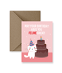 Feline Great Birthday Greeting Card - Princess and the Pea Boutique