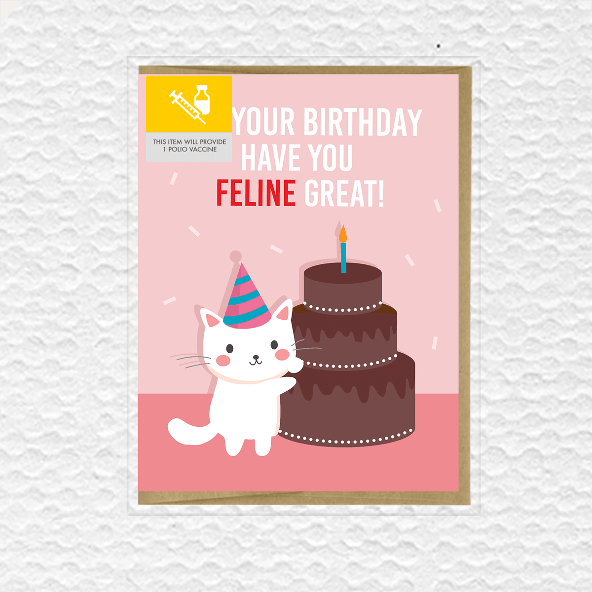 Feline Great Birthday Greeting Card - Princess and the Pea Boutique