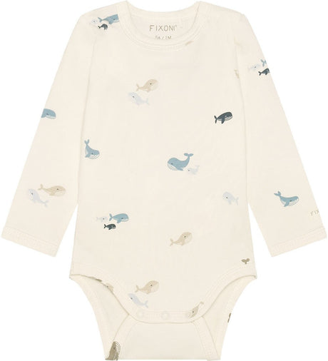 Fixoni Long Sleeve Bodysuit - Whale - Princess and the Pea Boutique
