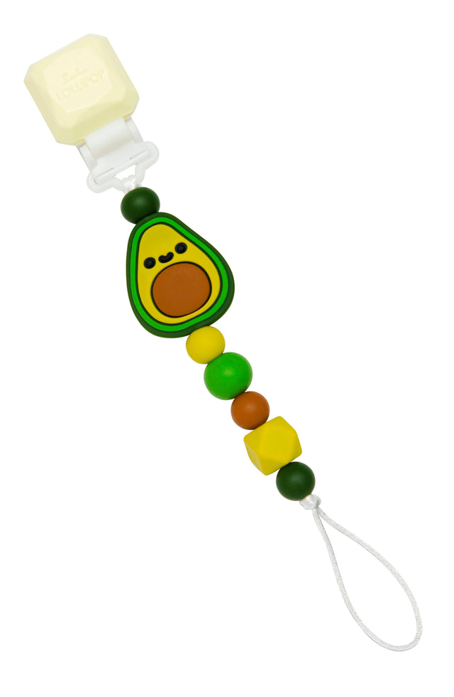 Gem Darling Pacifier Clip - Avocado - Princess and the Pea Boutique