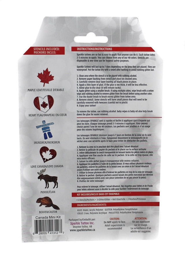 Glitter Tattoo Canada Mini Kit - Princess and the Pea Boutique