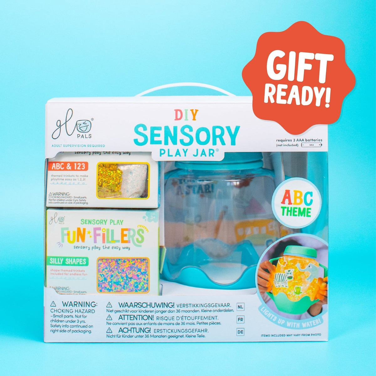 Glo Pals DIY Sensory Jar Gift Set - ABC Theme - Princess and the Pea Boutique