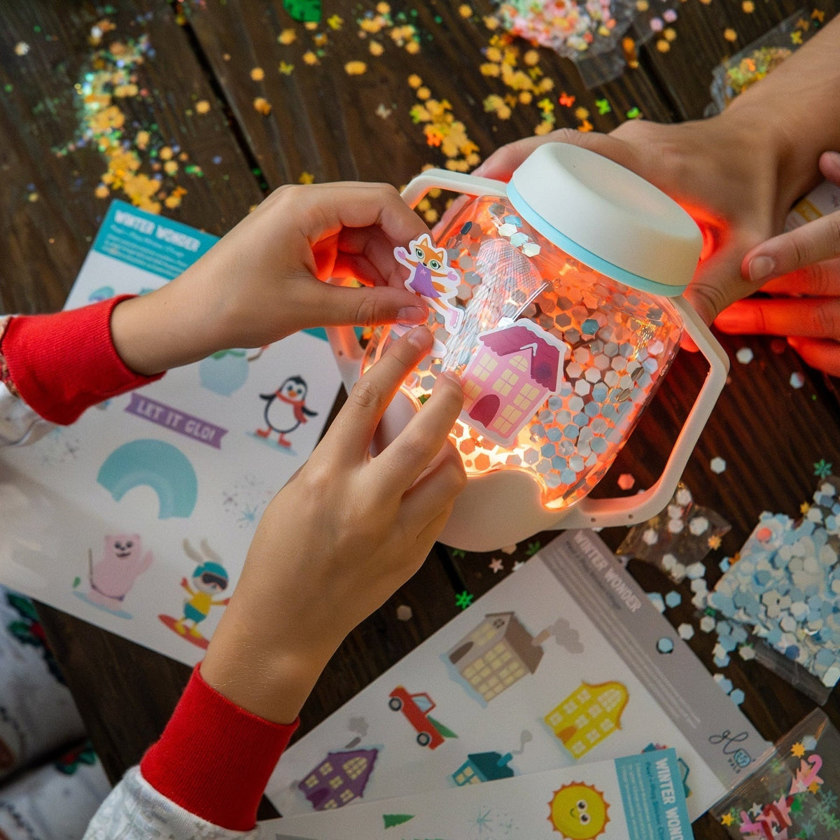 Glo Pals DIY Sensory Jar Gift Set - Sensory Snowglobe - Princess and the Pea Boutique