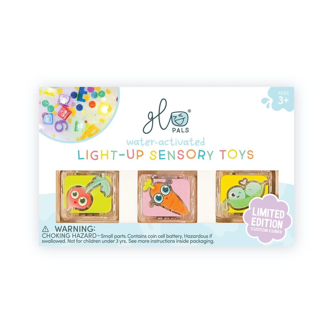 Glo Pals Limited Edition Spring Light - Up Cubes 6 - Packs Roots & Fruits - Princess and the Pea Boutique