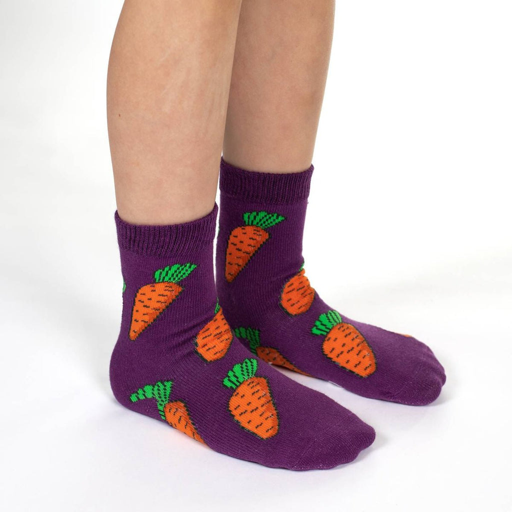 Good Luck Sock - Bananas, Carrots and Watermelon Kids Socks - Princess and the Pea