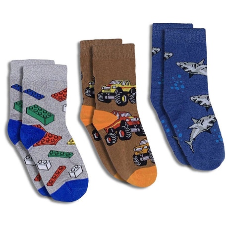 Good Luck Sock - Building Blocks, Monster Trucks and Sharks Kids Socks - Princess and the Pea