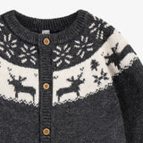 Gray knit one - piece with jacquard patterns - Princess and the Pea Boutique