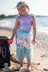 Great Pretenders - Bling Bling Mermaid Skirt & Hairclip Set Mint - Princess and the Pea Boutique