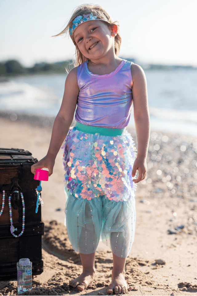 Great Pretenders - Bling Bling Mermaid Skirt & Hairclip Set Mint - Princess and the Pea Boutique