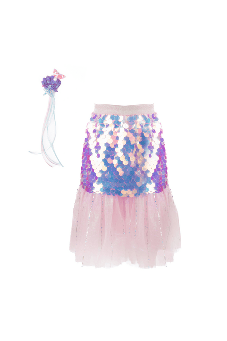 Great Pretenders - Bling Bling Mermaid Skirt & Hairclip Set Pink - Princess and the Pea Boutique
