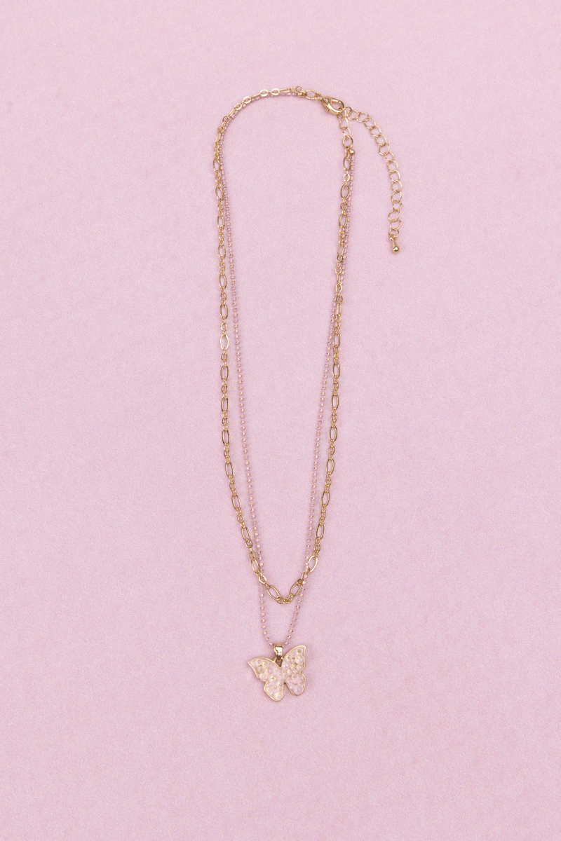 Great Pretenders - Boutique Chic Bubbly Butterfly Necklace - Princess and the Pea Boutique