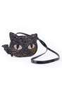 Great Pretenders - Cat's Meow Black Chunky Glitter Kitty Purse - Princess and the Pea Boutique