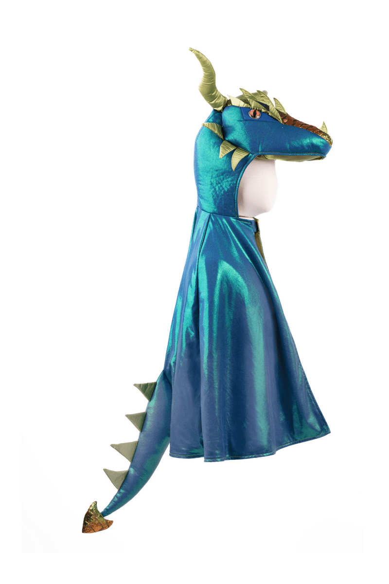 Great Pretenders - Emerald The Metallic Dragon Cape Size 3 - 4 - Princess and the Pea Boutique