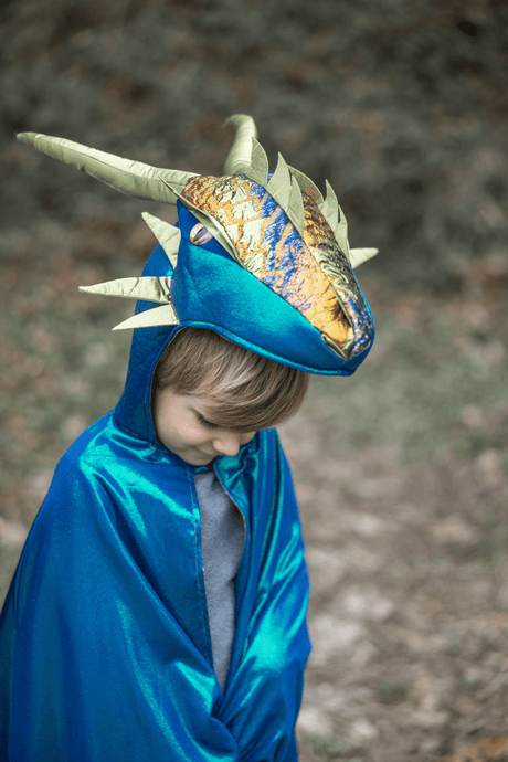 Great Pretenders - Emerald The Metallic Dragon Cape Size 3 - 4 - Princess and the Pea Boutique