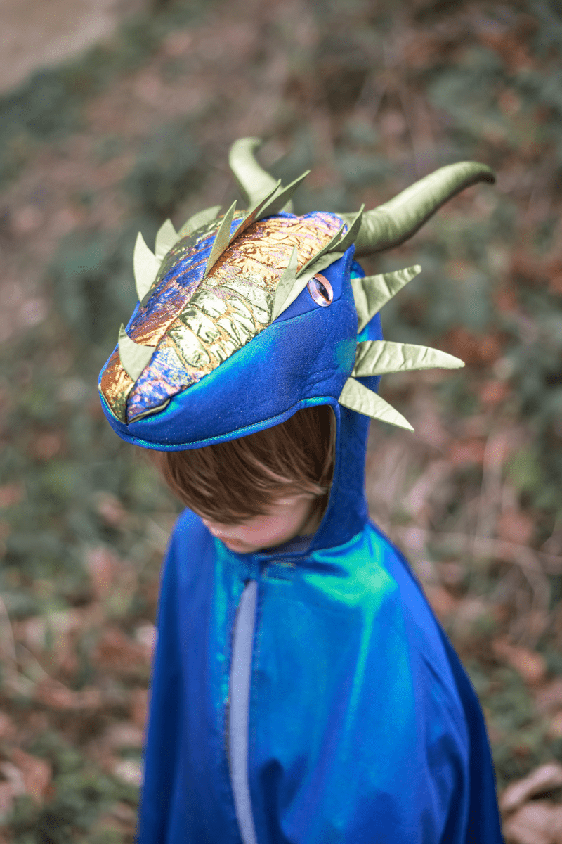 Great Pretenders - Emerald The Metallic Dragon Cape Size 3 - 4 - Princess and the Pea Boutique