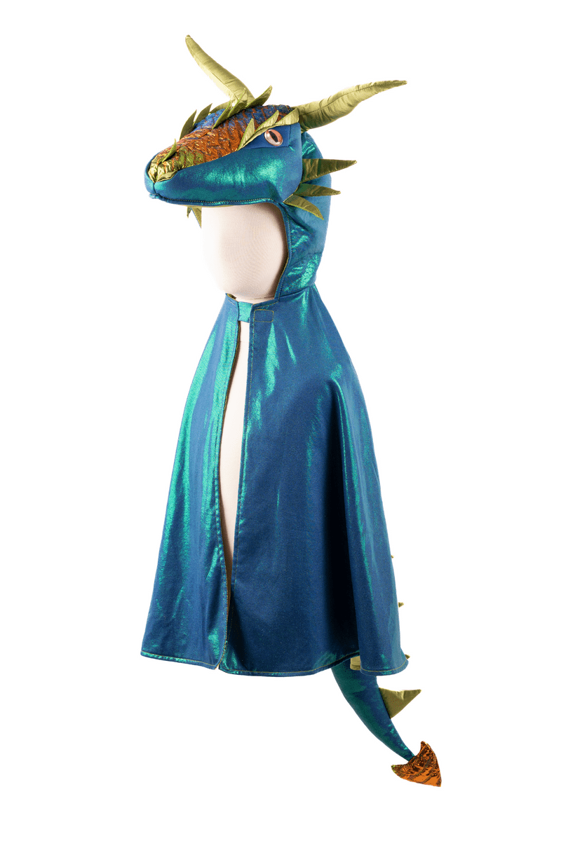 Great Pretenders - Emerald The Metallic Dragon Cape Size 3 - 4 - Princess and the Pea Boutique