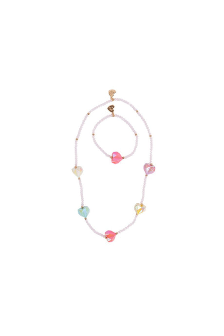Great Pretenders - Heart Geode Necklace & Bracelet Set - Princess and the Pea Boutique