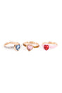 Great Pretenders - Hearts of Love Ring Set, 3pc - Princess and the Pea Boutique