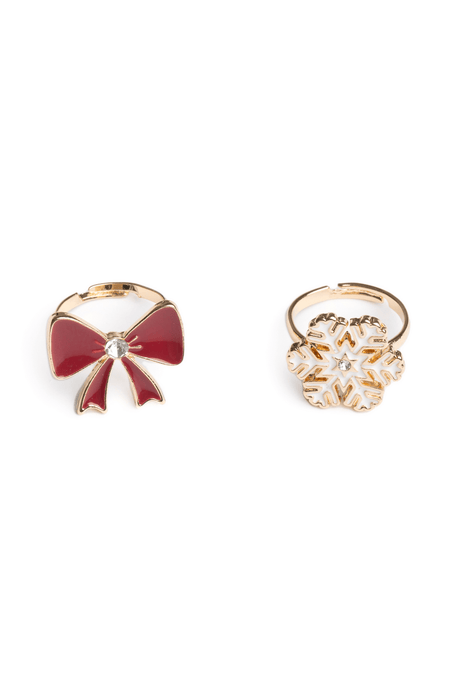 Great Pretenders - Holiday Bow & Snowflake Ring Set - Princess and the Pea Boutique
