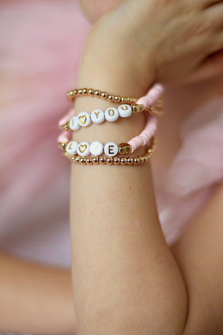 Great Pretenders - Pink Love Bracelets - Princess and the Pea Boutique