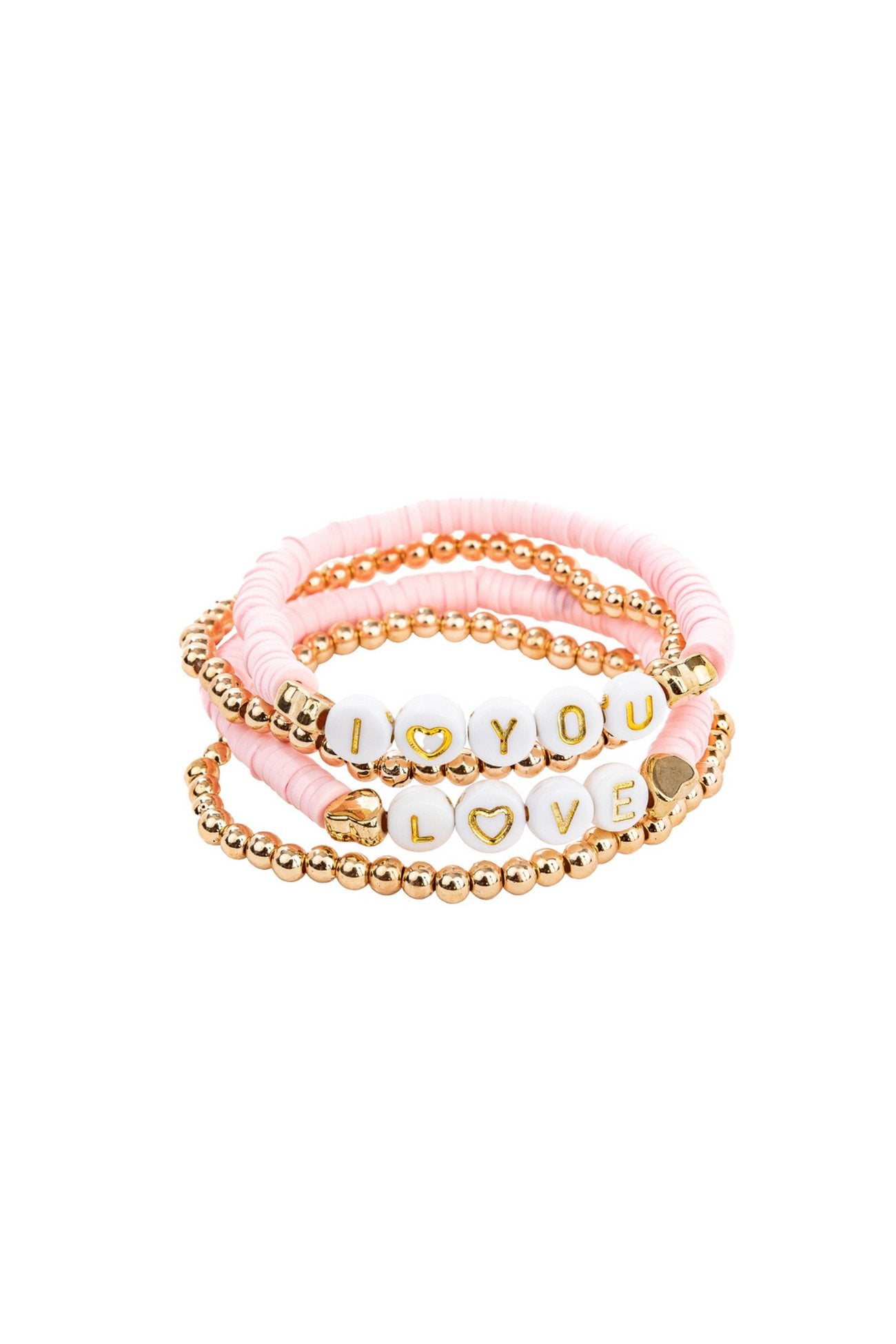 Great Pretenders - Pink Love Bracelets - Princess and the Pea Boutique