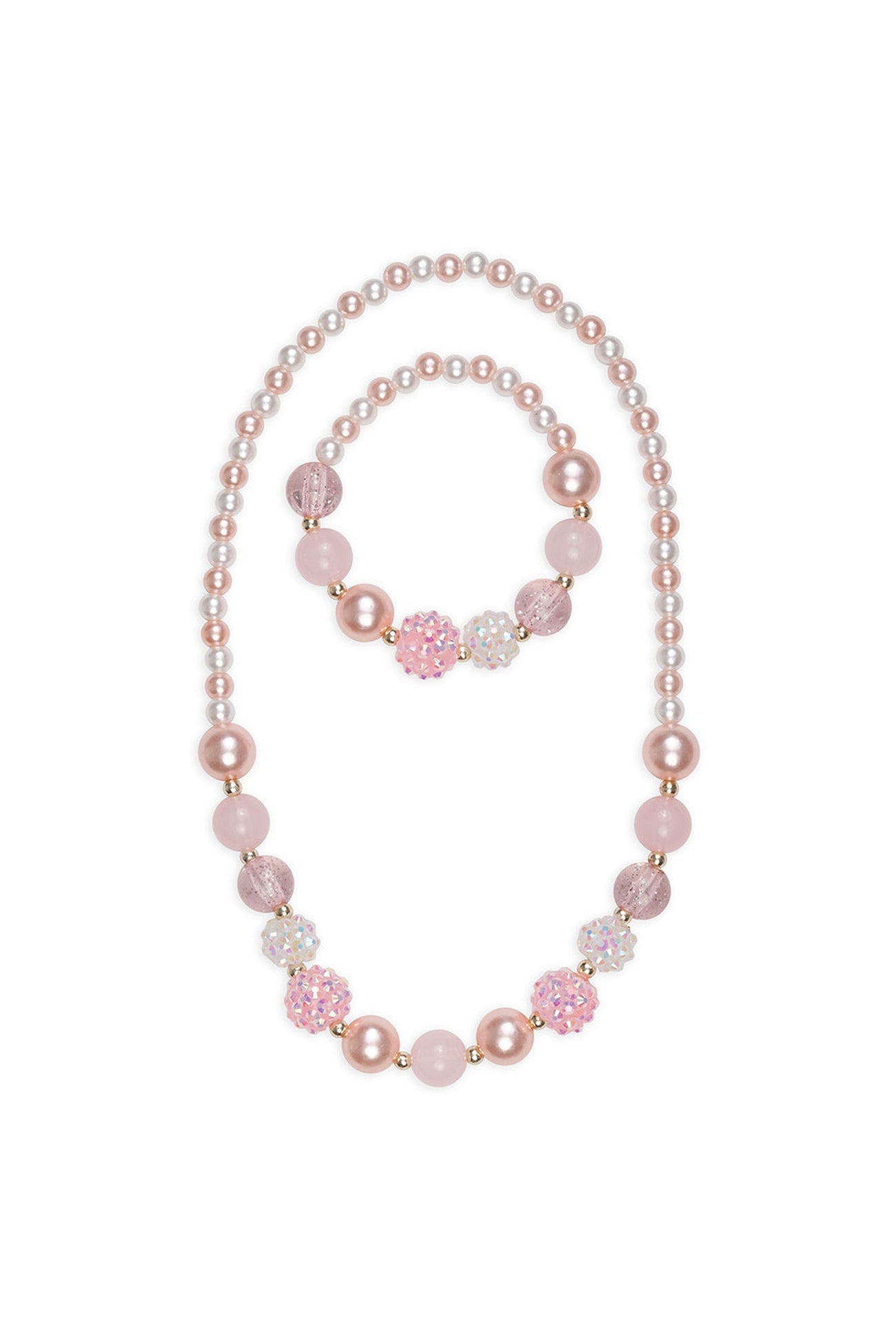 Great Pretenders - Pinky Pearl Necklace & Bracelet Set - Princess and the Pea Boutique