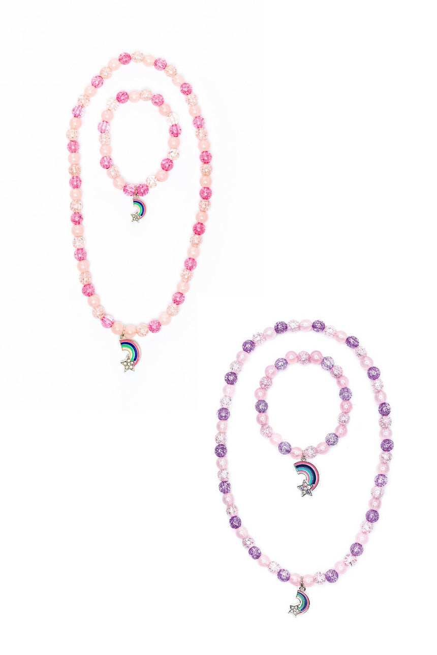 Great Pretenders - Purple Rainbow Necklace & Bracelet Set - Princess and the Pea Boutique