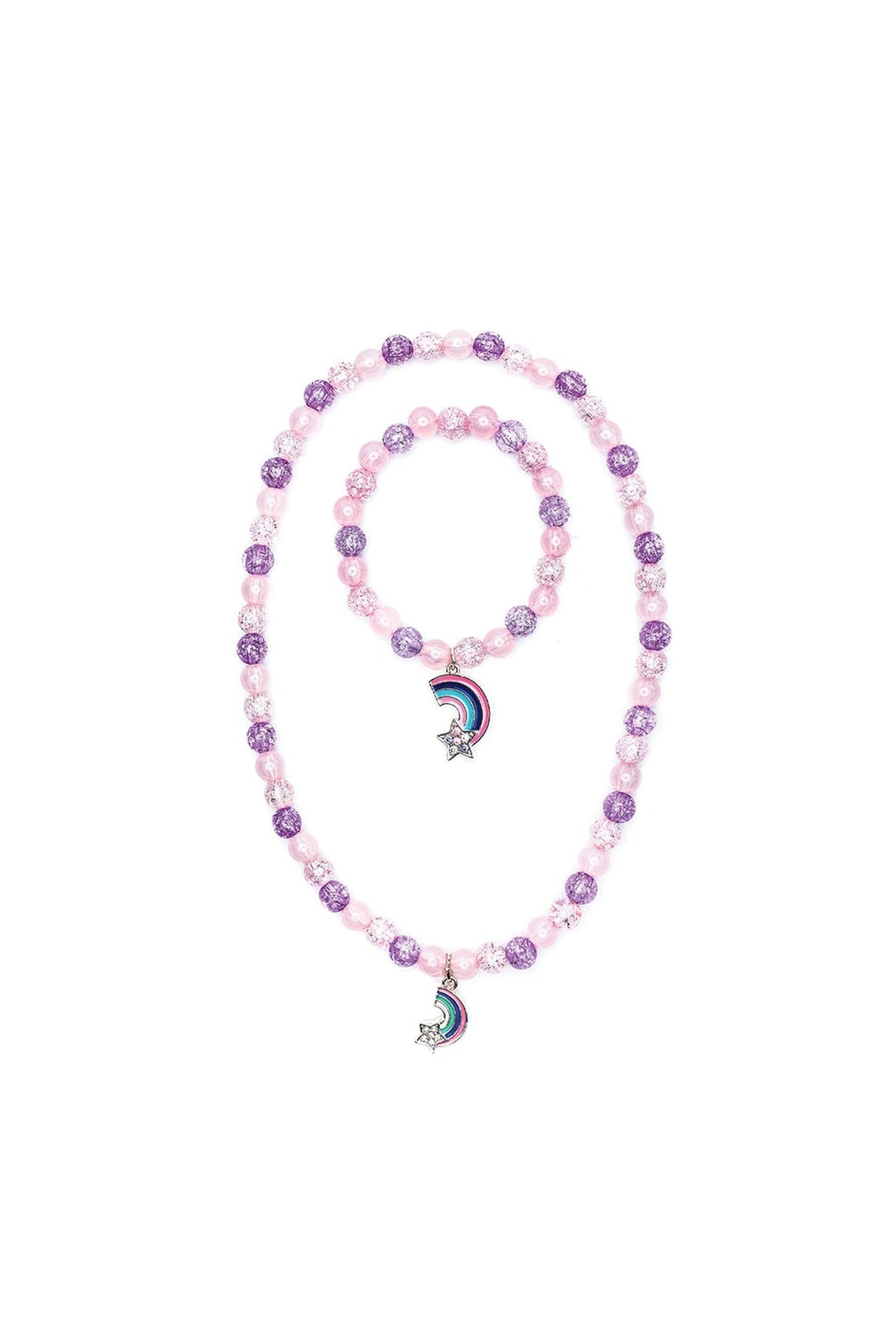 Great Pretenders - Purple Rainbow Necklace & Bracelet Set - Princess and the Pea Boutique