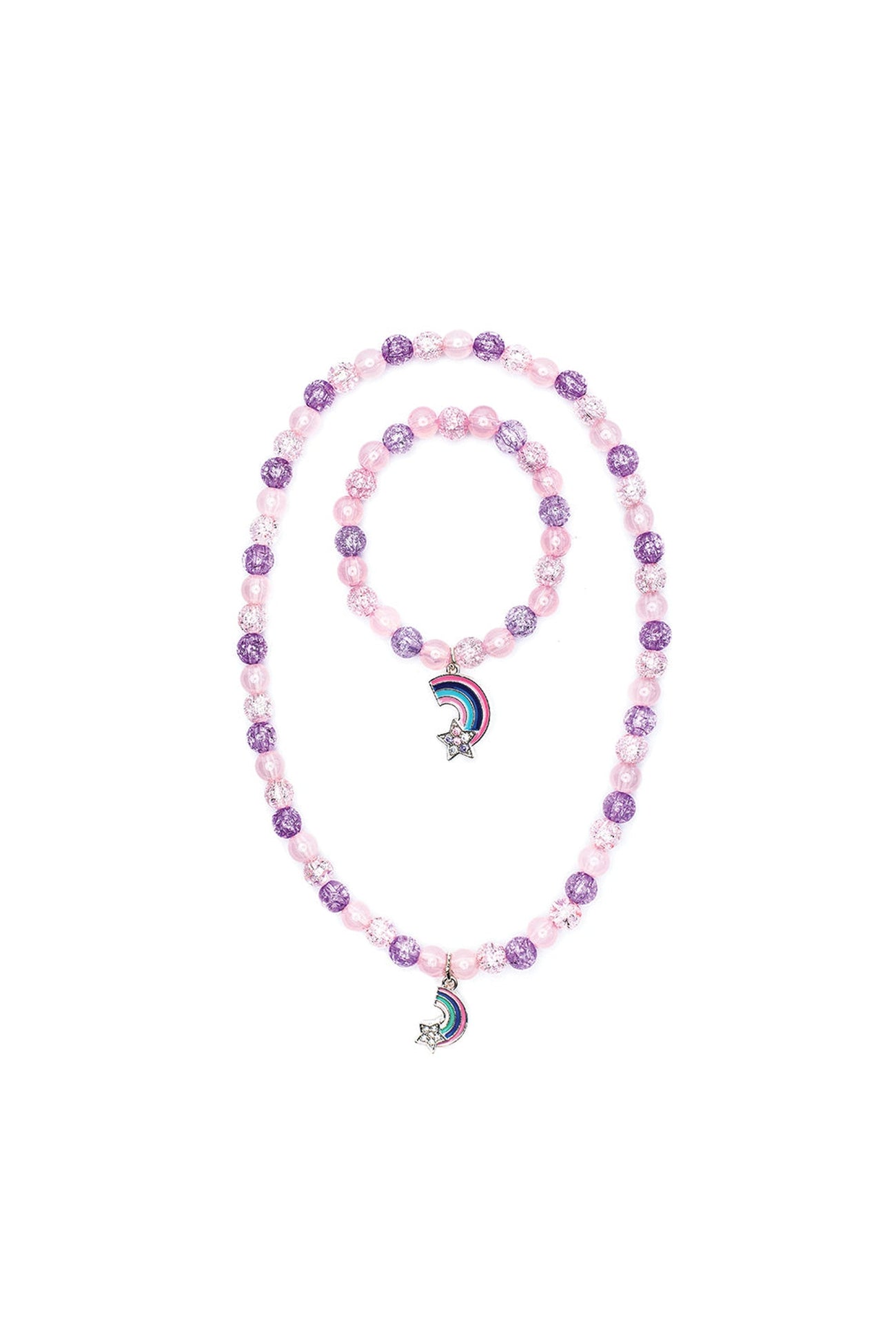 Great Pretenders - Purple Rainbow Necklace & Bracelet Set - Princess and the Pea Boutique