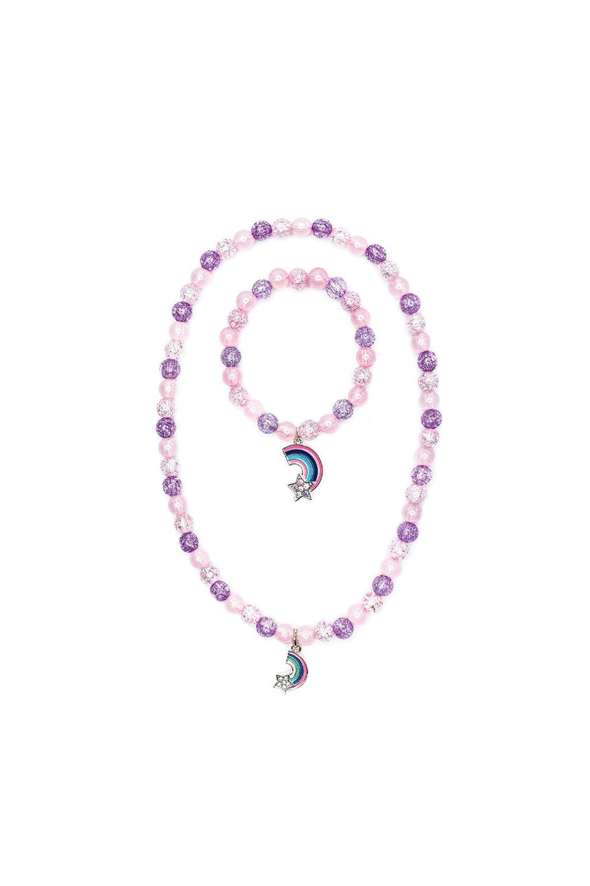 Great Pretenders - Purple Rainbow Necklace & Bracelet Set - Princess and the Pea Boutique