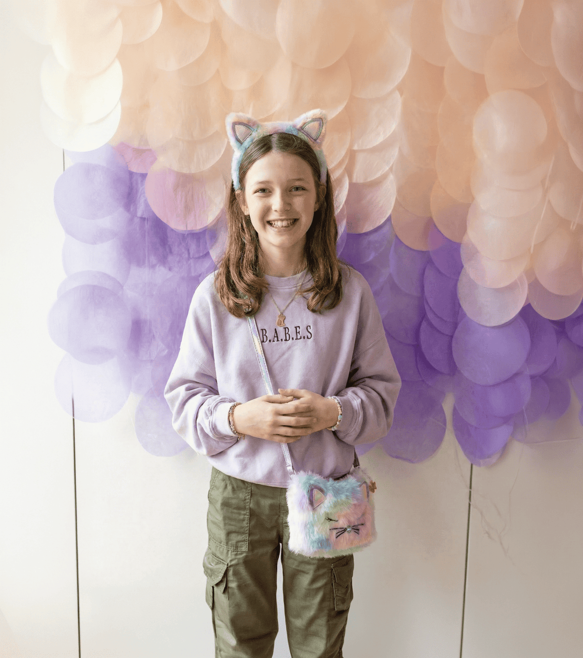 Great Pretenders - Rainbow Furry Kitty Headband - Princess and the Pea Boutique