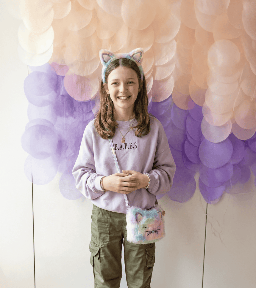 Great Pretenders - Rainbow Furry Kitty Headband - Princess and the Pea Boutique