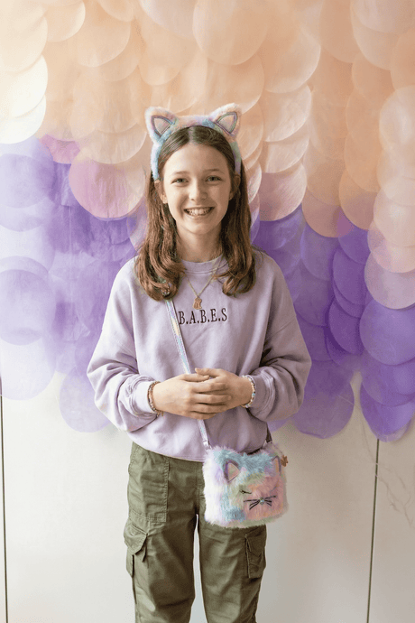 Great Pretenders - Rainbow Furry Kitty Purse - Princess and the Pea Boutique
