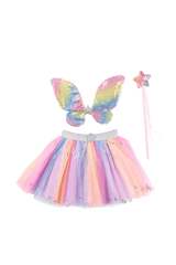 Great Pretenders - Rainbow Sequins Skirt, Wings & Wand - Princess and the Pea Boutique