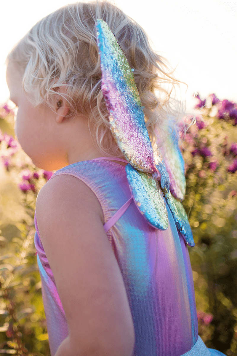 Great Pretenders - Rainbow Sequins Skirt, Wings & Wand - Princess and the Pea Boutique