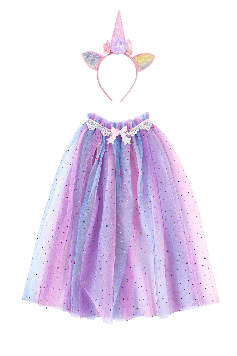 Great Pretenders - Rainbow Unicorn Cape & Headband - Princess and the Pea Boutique