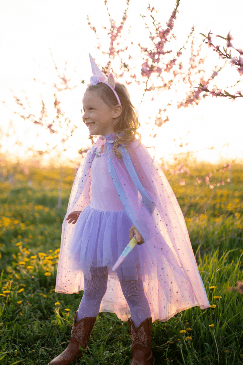Great Pretenders - Rainbow Unicorn Cape & Headband - Princess and the Pea Boutique
