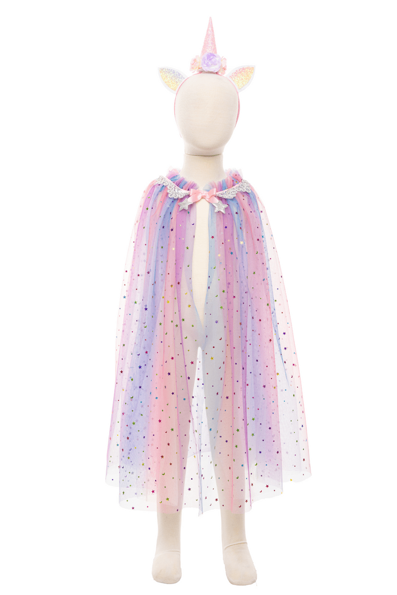 Great Pretenders - Rainbow Unicorn Cape & Headband - Princess and the Pea Boutique