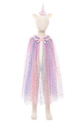 Great Pretenders - Rainbow Unicorn Cape & Headband - Princess and the Pea Boutique