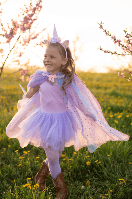 Great Pretenders - Rainbow Unicorn Cape & Headband - Princess and the Pea Boutique