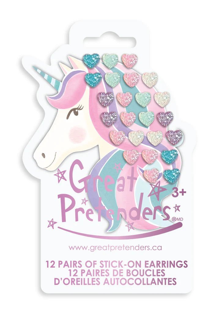 Great Pretenders - Rhinestone Royalty Stick On Earrings - Princess and the Pea Boutique