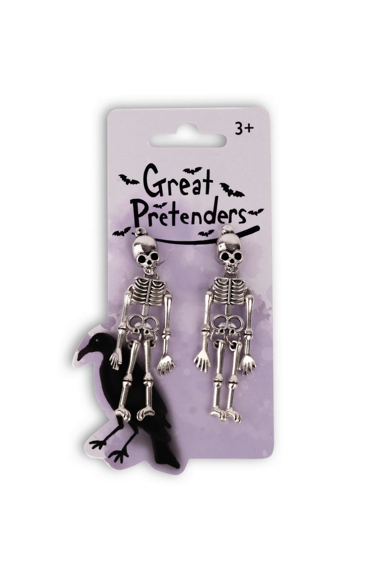 Great Pretenders Spooky Scary Skeleton Clip On Earrings - Princess and the Pea Boutique
