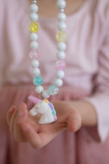 Great Pretenders - White Unicorn Necklace & Bracelet Set - Princess and the Pea Boutique