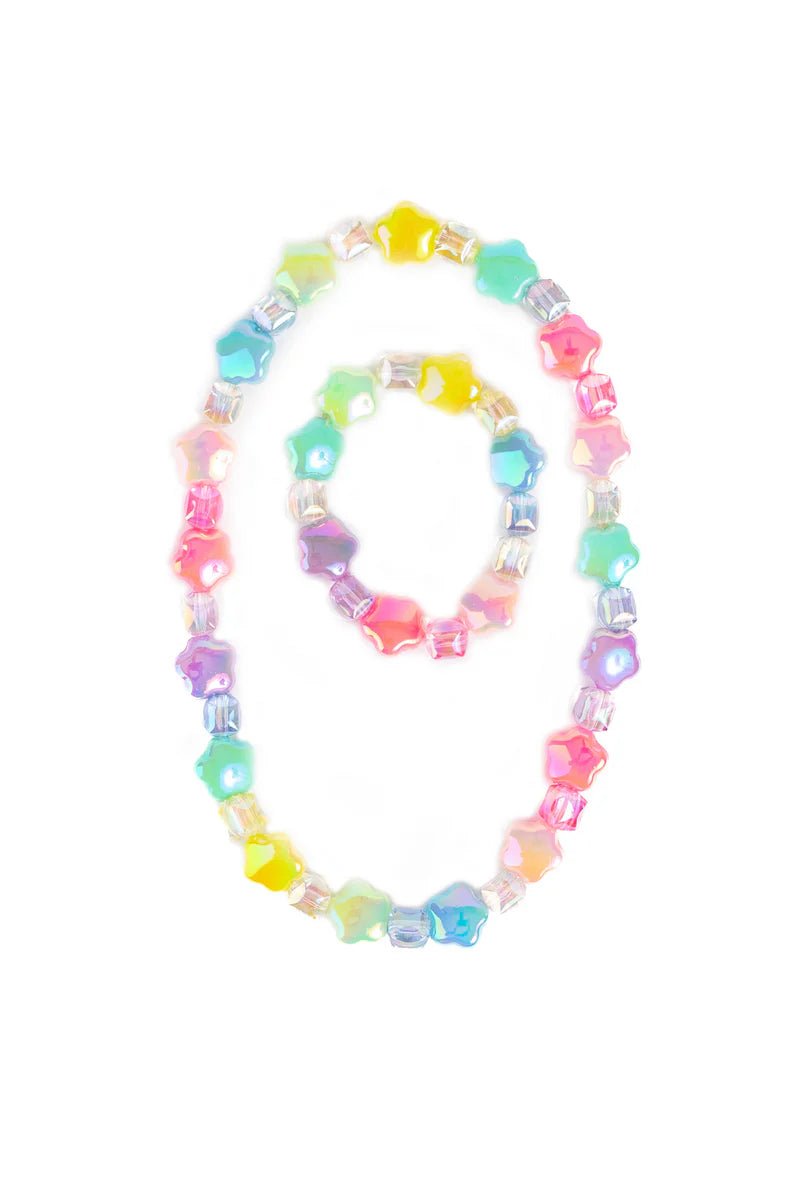 Great Pretenders - Wish Upon a Rainbow Star Necklace & Bracelet Set, 2pc - Princess and the Pea Boutique
