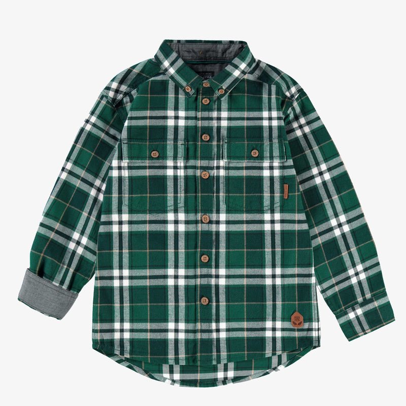 Green Plaid Shirt - Kids - Princess and the Pea Boutique