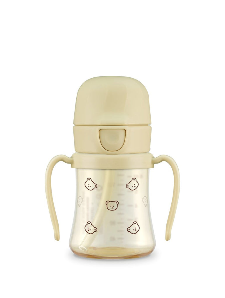Grosmimi PPSU Dotgom Weighted Straw Cup 2.0 200ml- Butter - Princess and the Pea