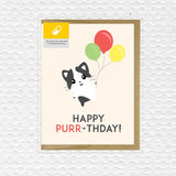 Happy Purr-Thday Birthday Card - Princess and the Pea Boutique