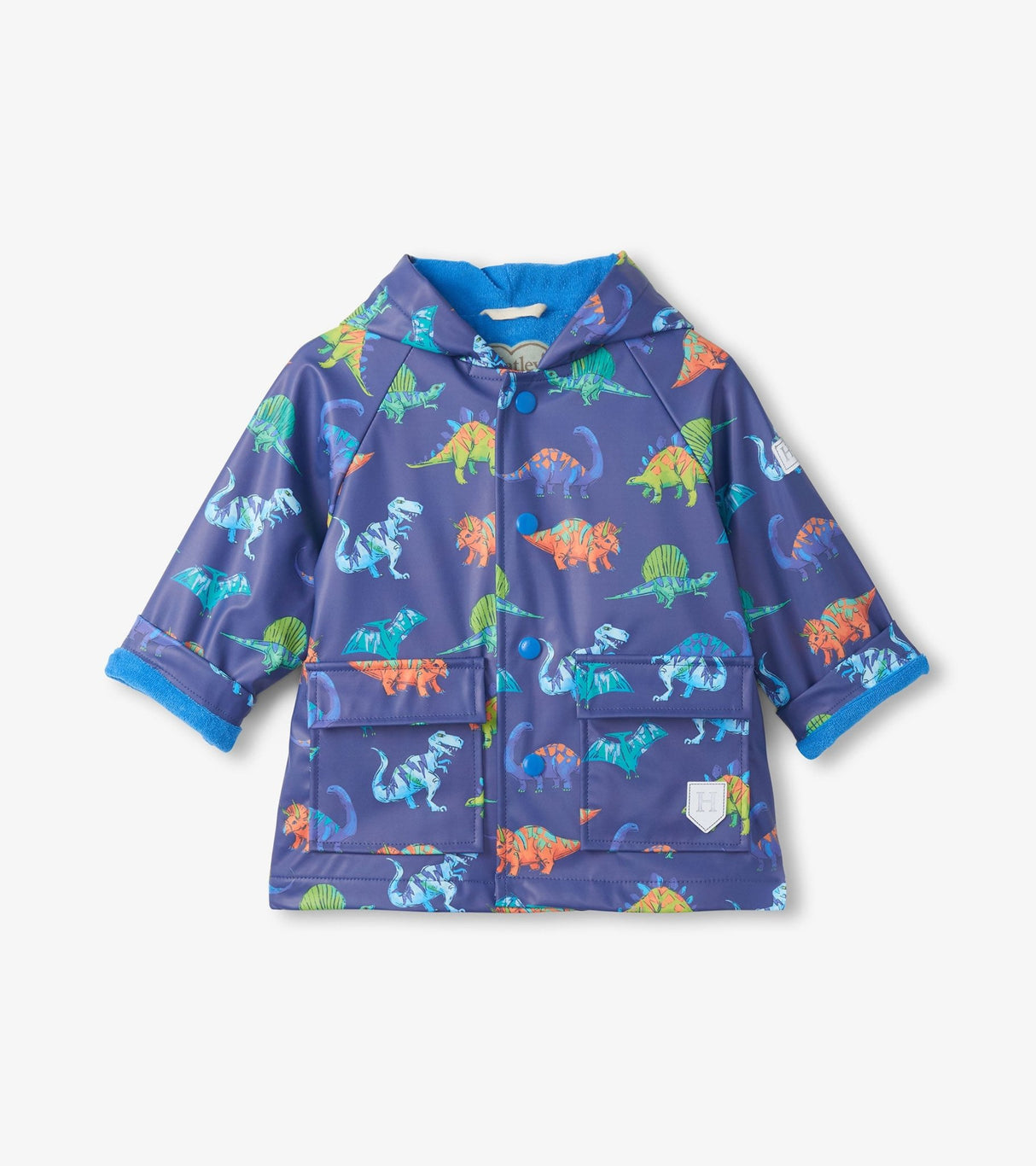 Hatley Dino Party Snap Rain Coat - Princess and the Pea Boutique